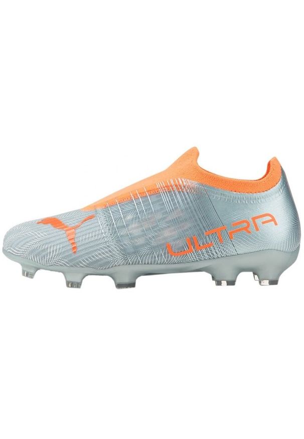 Buty piłkarskie Puma Ultra 3.4 FG/AG Jr 106738 01 wielokolorowe odcienie szarości. Kolor: wielokolorowy. Szerokość cholewki: normalna. Sport: piłka nożna