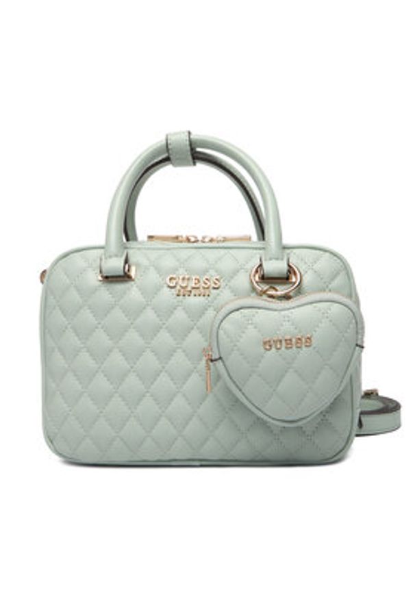 Guess Torebka Atabey HWQG98 94050 Zielony. Kolor: zielony. Materiał: skórzane