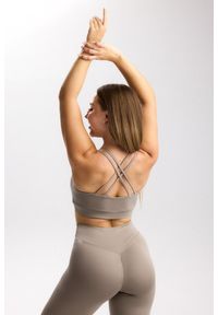 ROUGH RADICAL - Stanik sportowy fitness Rough Radical Pure Flow Bra. Kolor: szary. Sport: fitness