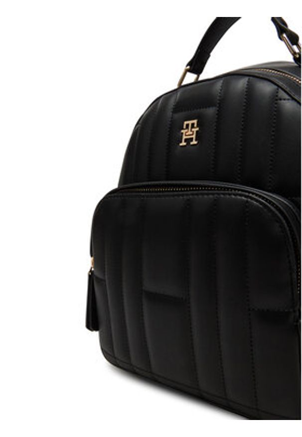 TOMMY HILFIGER - Tommy Hilfiger Plecak AW0AW17472 Czarny. Kolor: czarny. Materiał: skóra