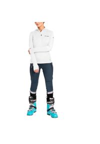 Vaude - Rozpinany polar damski half-zip VAUDE Livigno II. Kolor: biały. Materiał: polar. Sezon: zima. Sport: narciarstwo