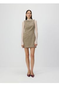 Reserved - Sukienka mini z domieszką wełny - wielobarwny. Materiał: wełna. Typ sukienki: rozkloszowane. Długość: mini #1