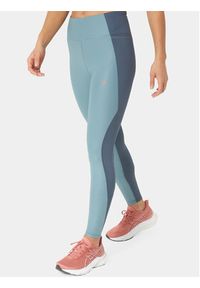 Asics Legginsy Nagino Run Tight 2012C847 Niebieski Ahletic Fit. Kolor: niebieski. Materiał: syntetyk. Sport: bieganie