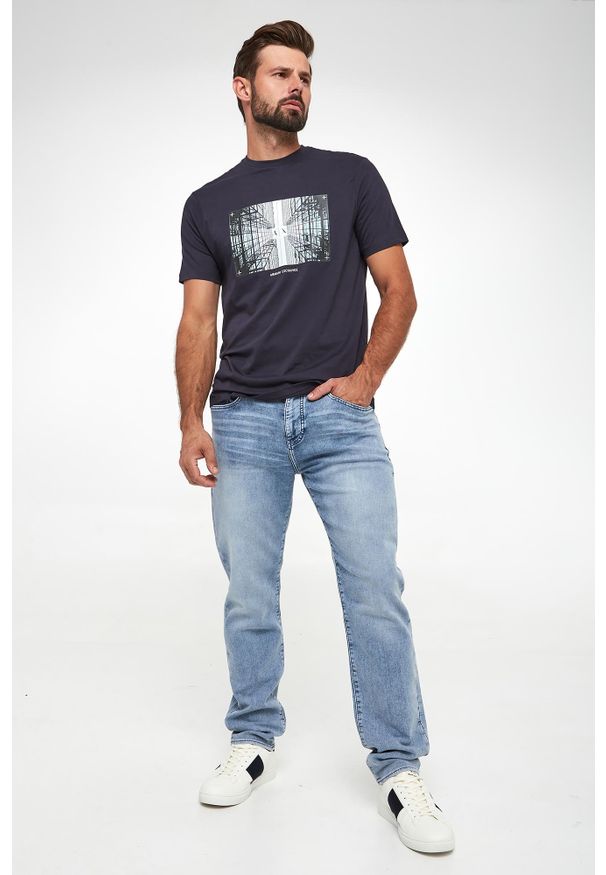 Armani Exchange - T-shirt męski z logo ARMANI EXCHANGE