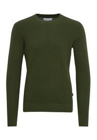 Casual Friday Sweter 20504787 Zielony Slim Fit. Okazja: na co dzień. Kolor: zielony. Materiał: bawełna. Styl: casual