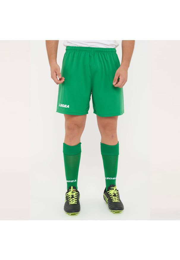 LEGEA - Szorty Legea Taipei Dorosłych. Kolor: zielony. Materiał: poliester. Długość: krótkie. Sezon: lato