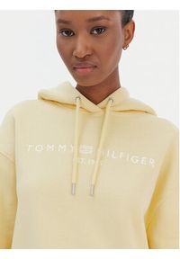 TOMMY HILFIGER - Tommy Hilfiger Bluza Corp Logo WW0WW47832 Żółty Regular Fit. Kolor: żółty. Materiał: syntetyk #2