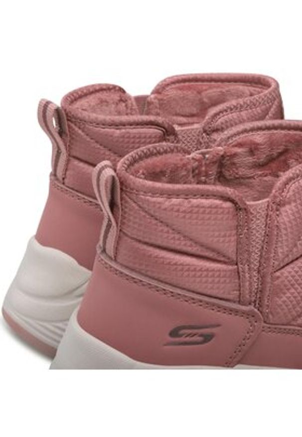 skechers - Skechers Botki Puffiez 117260/ROS Różowy. Kolor: różowy. Materiał: materiał