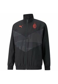 Manteau Homme ACM PREMATCH JACKET Puma 04-P Bk-Red Blast 765055 Noir. Kolor: wielokolorowy, czarny, czerwony. Materiał: dresówka. Sport: turystyka piesza, piłka nożna, fitness #1