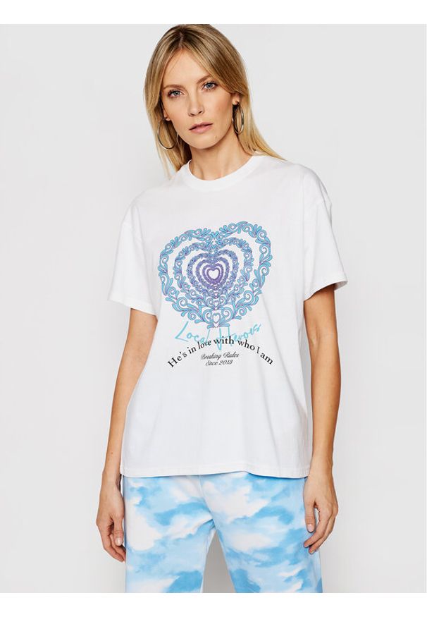 Local Heroes T-Shirt Infinity Love SS21T0012 Biały Relaxed Fit. Kolor: biały. Materiał: bawełna