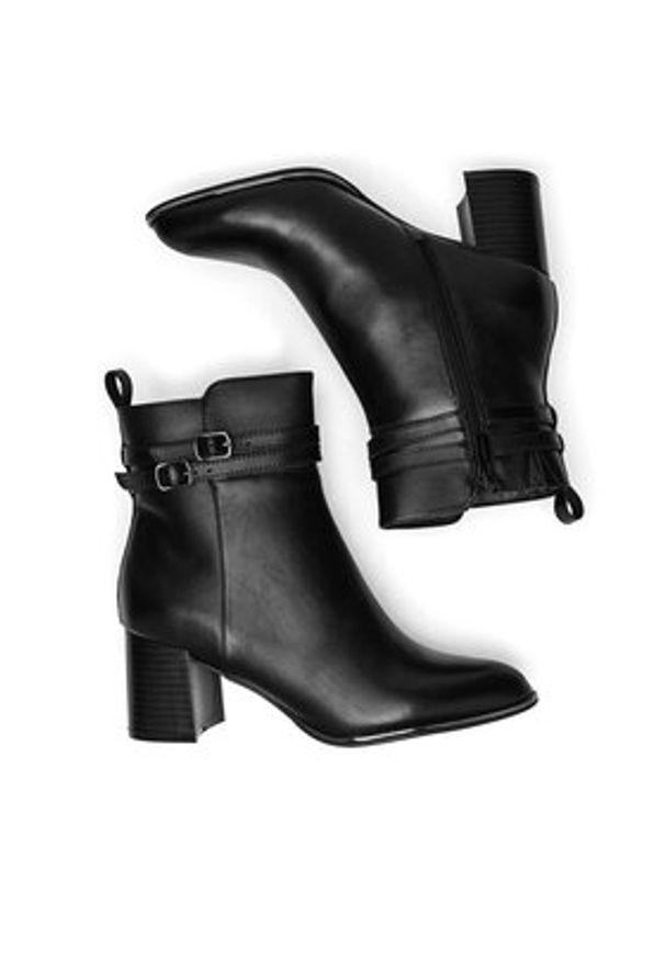 Lasocki Botki WFA2894-1Z Czarny. Kolor: czarny. Materiał: skóra