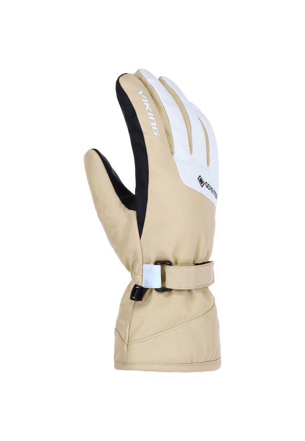 Viking - Rękawice narciarskie damskie VIKING Sherpa GTX 2.0. Kolor: beżowy. Sezon: zima. Sport: narciarstwo