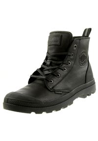 Buty do chodzenia męskie Palladium Pampa Zip Lth. Wysokość cholewki: za kostkę. Zapięcie: sznurówki. Kolor: czarny. Materiał: syntetyk, materiał. Szerokość cholewki: normalna. Sport: turystyka piesza