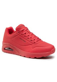 skechers - Skechers Sneakersy Uno Stand On Air 52458/RED Czerwony. Kolor: czerwony. Materiał: skóra