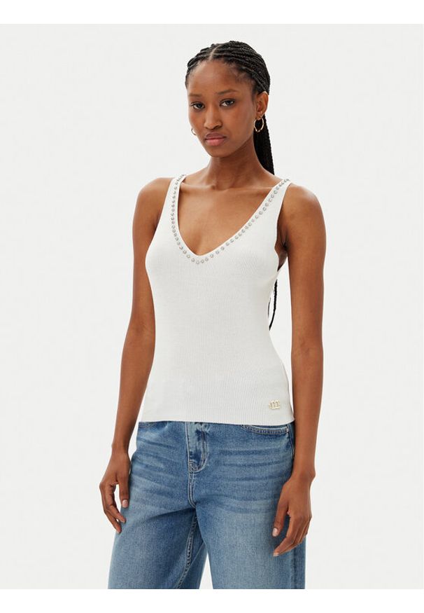 MET Top M10 288MG Biały Regular Fit. Kolor: biały. Materiał: wiskoza