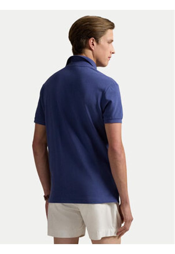 Polo Ralph Lauren Polo 710536856441 Granatowy Slim Fit. Typ kołnierza: polo. Kolor: niebieski. Materiał: bawełna