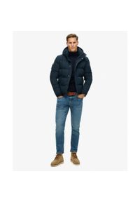 Kurtka puchowa Superdry Everest. Typ kołnierza: kaptur. Kolor: niebieski. Materiał: puch #2