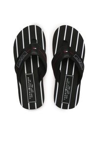 TOMMY HILFIGER - Tommy Hilfiger Japonki Patch Hilfiger Beach Sandal FM0FM04470 Czarny. Kolor: czarny. Materiał: materiał #6