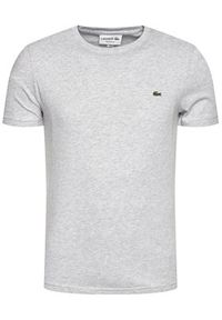 Lacoste T-Shirt TH2038 Szary Regular Fit. Kolor: szary. Materiał: bawełna #4