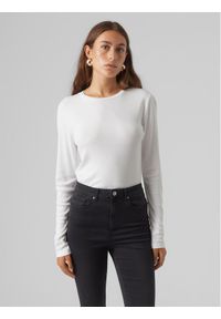 Vero Moda Bluzka Roma 10293830 Biały Slim Fit. Kolor: biały. Materiał: wiskoza, lyocell