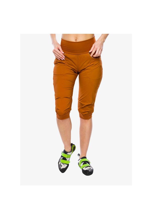 OCUN - Spodenki wspinaczkowe damskie Ocun Noya Eco Shorts. Kolor: pomarańczowy. Długość: krótkie. Sport: wspinaczka