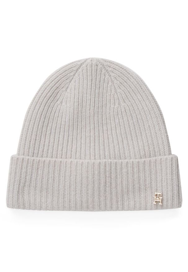 TOMMY HILFIGER - Tommy Hilfiger Czapka Th Cashmere AW0AW17772 Szary. Kolor: szary. Materiał: kaszmir, materiał
