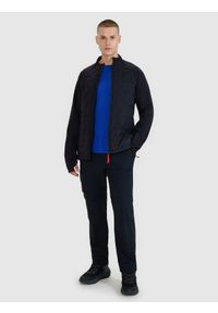 4f - 4F Kurtka trekkingowa z wypełnieniem Primaloft ThermoPlume męska - czarna S. Typ kołnierza: kołnierzyk stójkowy. Kolor: czarny. Materiał: poliester, tkanina, materiał, dzianina, puch. Długość rękawa: raglanowy rękaw. Technologia: Primaloft. Sport: turystyka piesza, wspinaczka #2