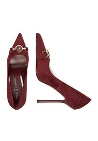 Eva Minge Szpilki EO-LILA-1677-13-3S Bordowy. Kolor: czerwony. Materiał: skóra, zamsz. Obcas: na szpilce #3