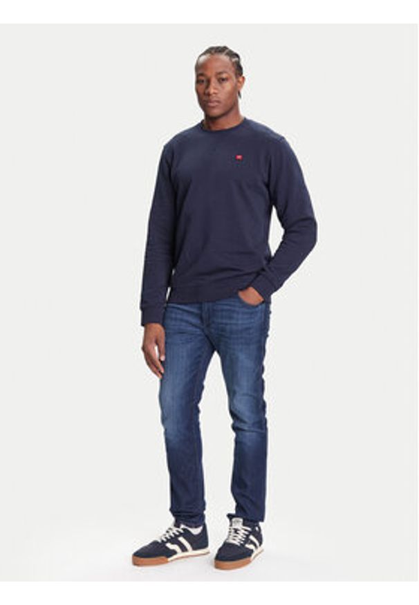 Wrangler Jeansy Larston 112372934 Granatowy Slim Fit. Kolor: niebieski