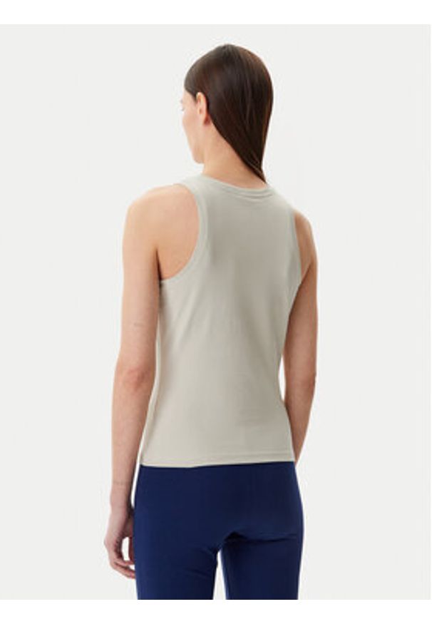 Adidas - adidas Top Essentials Linear JC5790 Beżowy Slim Fit. Kolor: beżowy. Materiał: bawełna