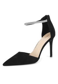DeeZee Szpilki BG-1818 Czarny. Kolor: czarny. Materiał: syntetyk, materiał. Obcas: na szpilce #6