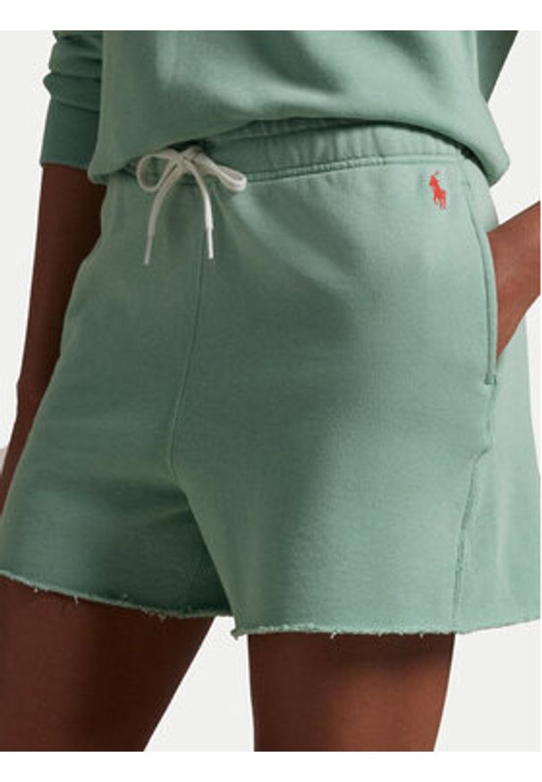 Polo Ralph Lauren Szorty sportowe 211965103007 Zielony Straight Fit. Kolor: zielony. Materiał: bawełna