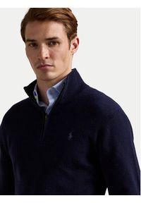 Polo Ralph Lauren Sweter 710876756001 Granatowy Regular Fit. Typ kołnierza: polo. Kolor: niebieski. Materiał: wełna #5