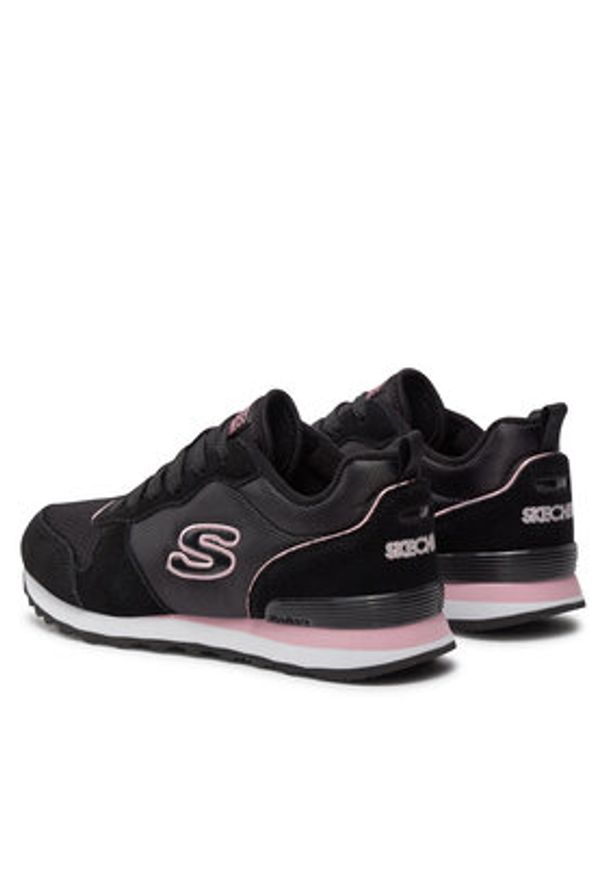 skechers - Skechers Sneakersy Step N Fly 155287/BLK Czarny. Kolor: czarny. Materiał: zamsz, skóra
