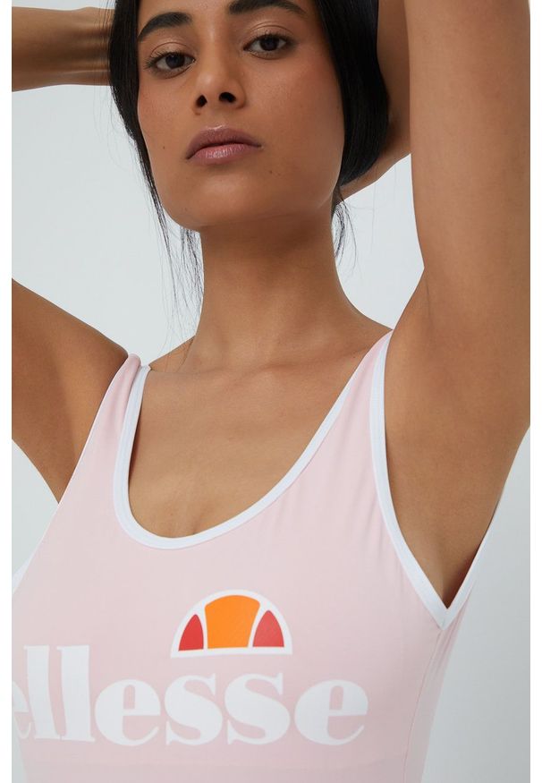 Ellesse - Strój kąpielowy. Kolor: różowy. Materiał: dzianina. Wzór: nadruk