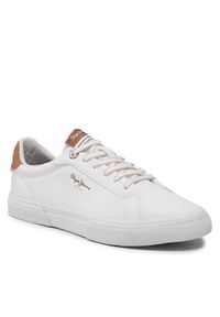 Pepe Jeans Sneakersy Kenton Max W PLS31445 Biały. Kolor: biały. Materiał: skóra