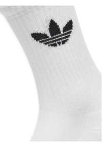 Adidas - adidas Zestaw 3 par wysokich skarpet unisex Trefoil Cushion IJ5616 Biały. Kolor: biały. Materiał: materiał, bawełna