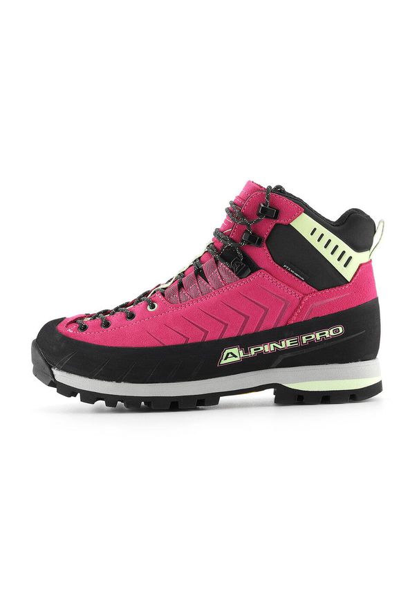 ALPINE PRO - Buty wysokie trekkingowe damskie Alpine Pro None Vibram. Kolor: różowy. Styl: sportowy