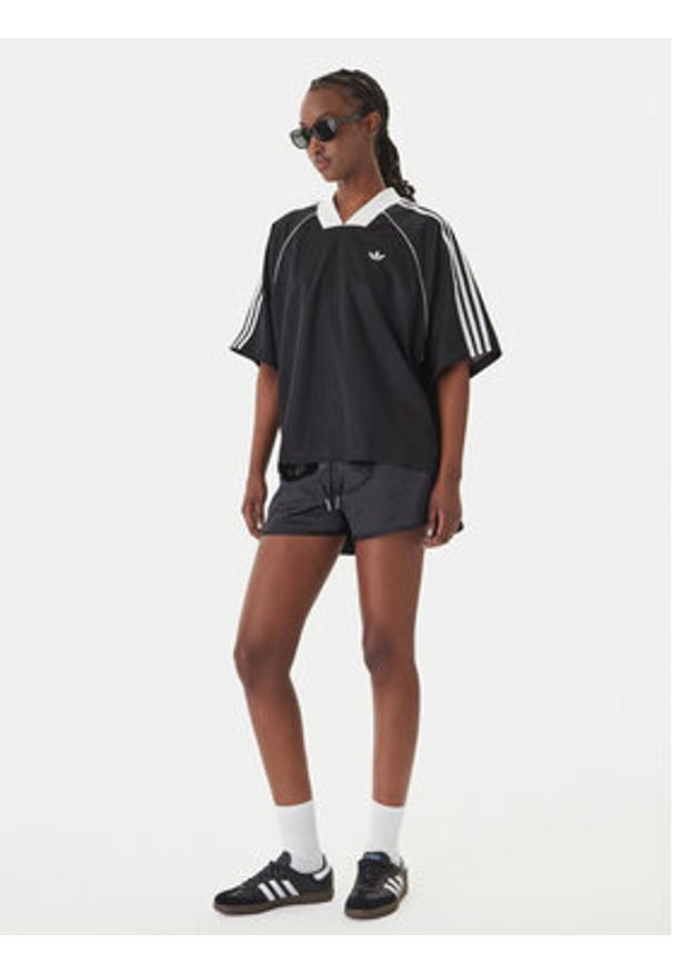 Adidas - adidas Szorty sportowe Pearl Jacquard KC7866 Czarny Loose Fit. Kolor: czarny. Materiał: syntetyk
