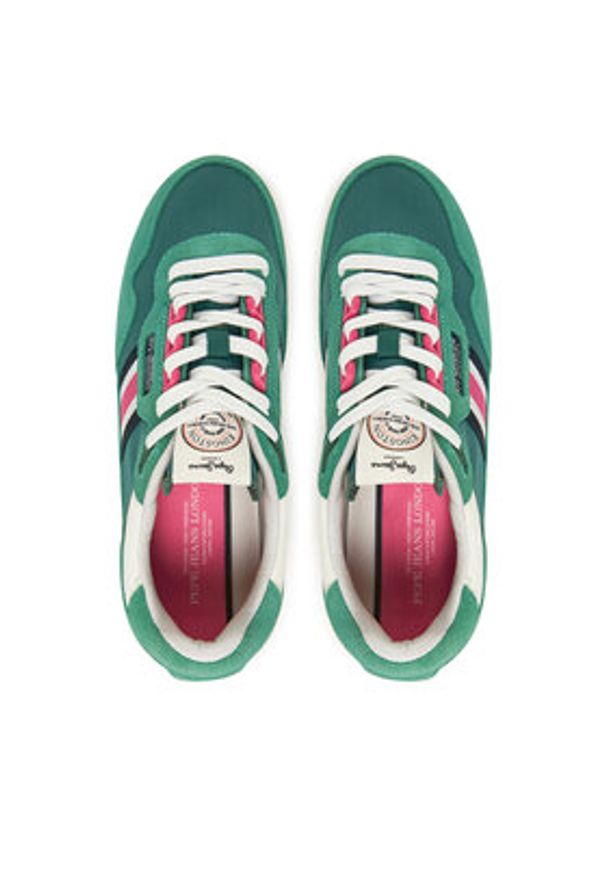 Pepe Jeans Sneakersy Kingston Heritage W PLS40033 Zielony. Kolor: zielony. Materiał: skóra, zamsz