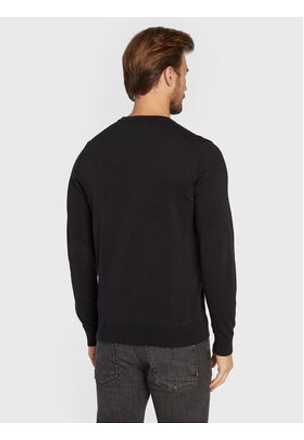 Hugo Sweter San Cassius-C1 50475083 Czarny Regular Fit. Kolor: czarny. Materiał: bawełna