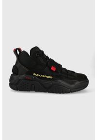 Polo Ralph Lauren sneakersy PS100 kolor czarny. Nosek buta: okrągły. Zapięcie: rzepy. Kolor: czarny. Szerokość cholewki: normalna