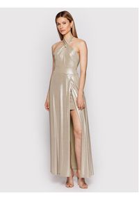 Rinascimento Sukienka wieczorowa CFC0109111003 Beżowy Regular Fit. Kolor: beżowy. Materiał: syntetyk. Styl: wizytowy