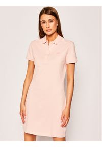 Lacoste Sukienka codzienna EF5473 Różowy Slim Fit. Okazja: na co dzień. Kolor: różowy. Materiał: bawełna. Typ sukienki: proste. Styl: casual #1