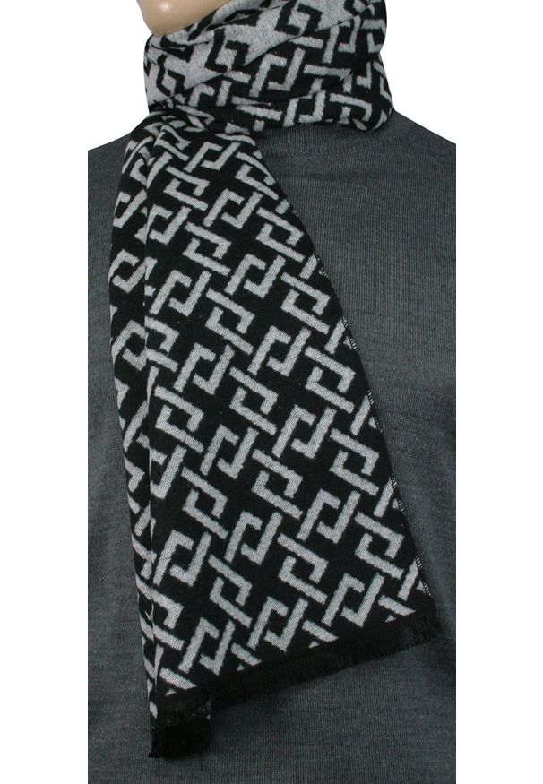 Alties - Szalik Dwustronny, Czarno-Biały, Wzór Geometryczny, Jesienno-Zimowy, 100% Wiskoza -ALTIES. Kolor: biały, wielokolorowy, czarny. Materiał: wiskoza. Wzór: geometria. Sezon: zima, jesień