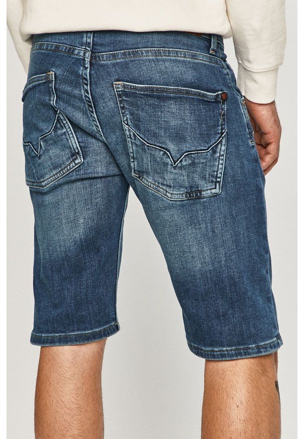 Pepe Jeans - Szorty jeansowe Track. Okazja: na co dzień. Kolor: niebieski. Materiał: denim. Styl: casual