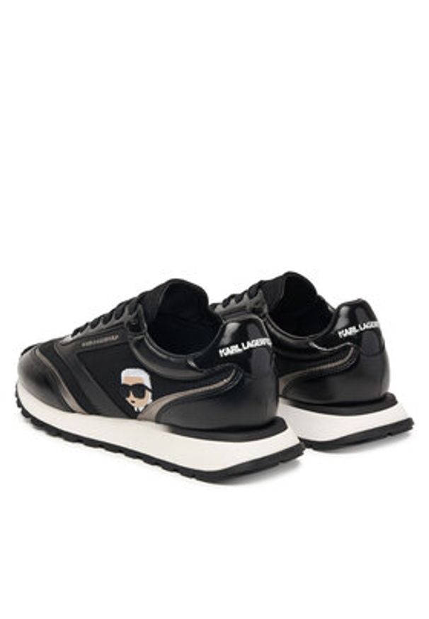 Karl Lagerfeld - KARL LAGERFELD Sneakersy Kairo KL61131N Czarny. Kolor: czarny. Materiał: skóra