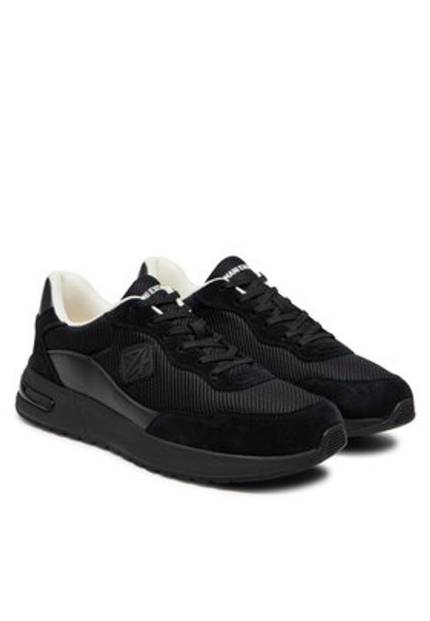 Armani Exchange Sneakersy XUX240 XV910 Q781 Czarny. Kolor: czarny. Materiał: materiał