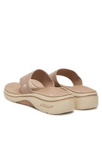 skechers - Skechers Japonki Go Walk Arch Fit 2.0 Sandal-Carrie 140861/TPE Beżowy. Kolor: beżowy. Materiał: materiał #5