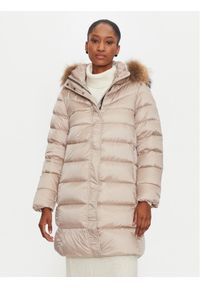 Hetrego - Hetregó Kurtka puchowa Leonie 8N603M Beżowy Regular Fit. Kolor: beżowy. Materiał: syntetyk. Sezon: zima